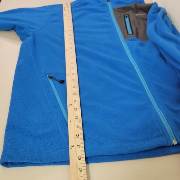 Eddie Bauer Mens First Ascent Full Zip Long Sleeve Fleece Jacket Size XL Blue - Picture 12 of 12